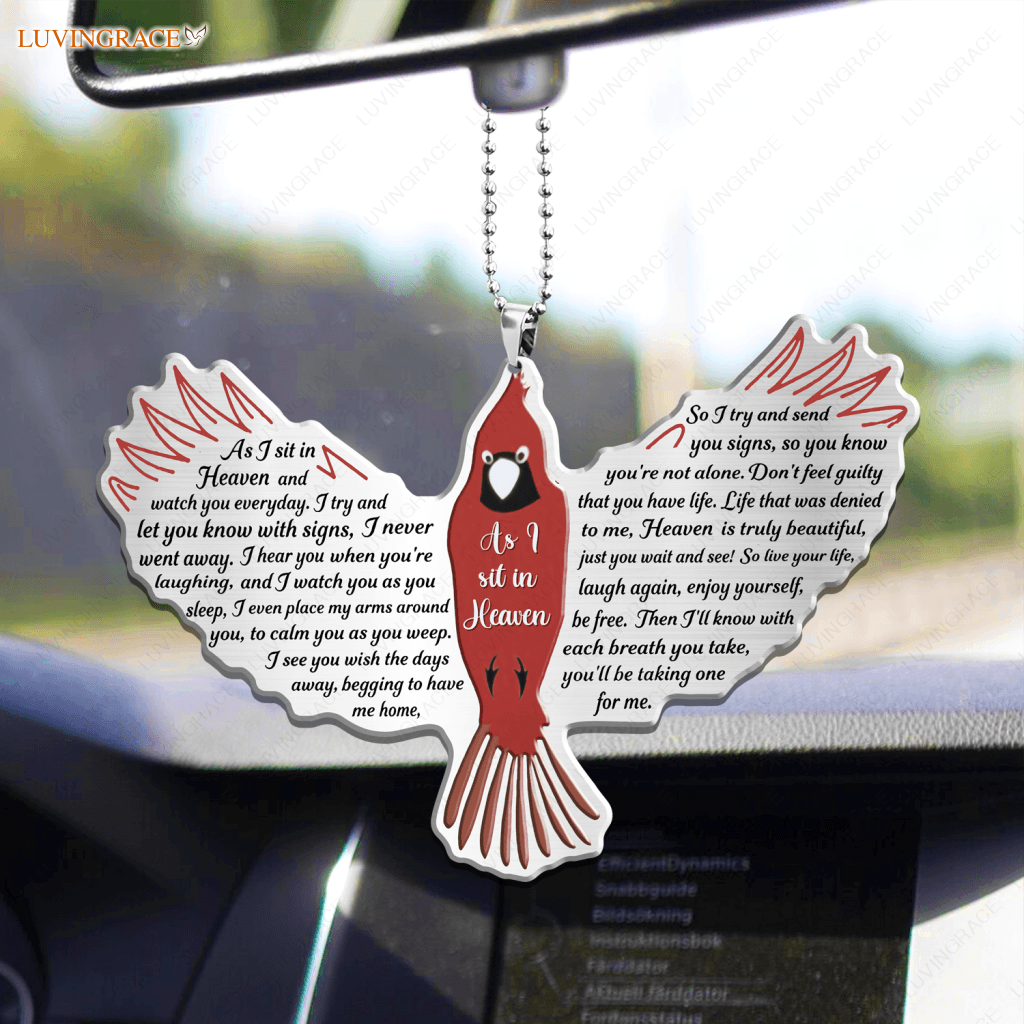 As I Sit In Heaven Cardinal Ornament