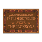 Authentic Design Serve The Lord Personalized Doormat