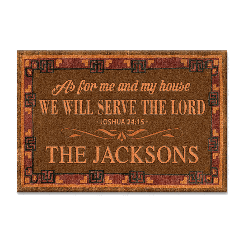 Authentic Design Serve The Lord Personalized Doormat