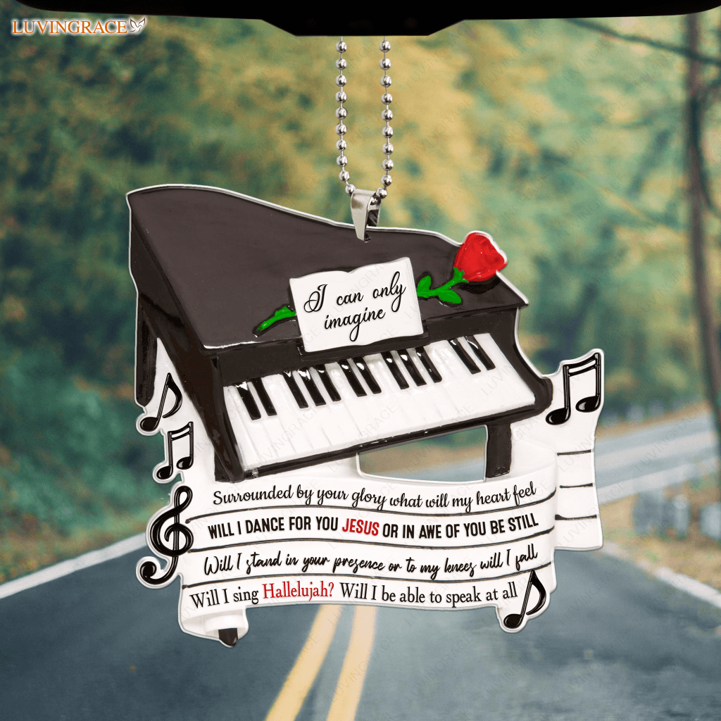 Baby Grand Piano Surrounded By The Glory Ornament