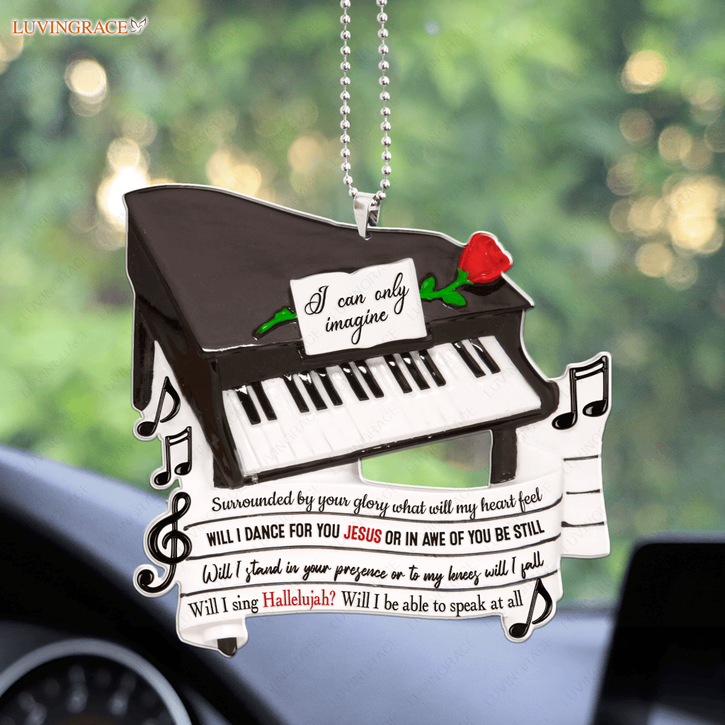 Baby Grand Piano Surrounded By The Glory Ornament