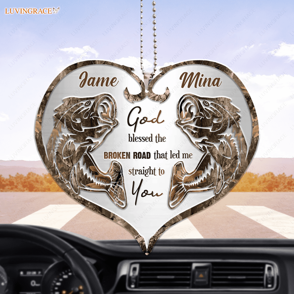 Bass Fishing God Blessed Personalized Ornament