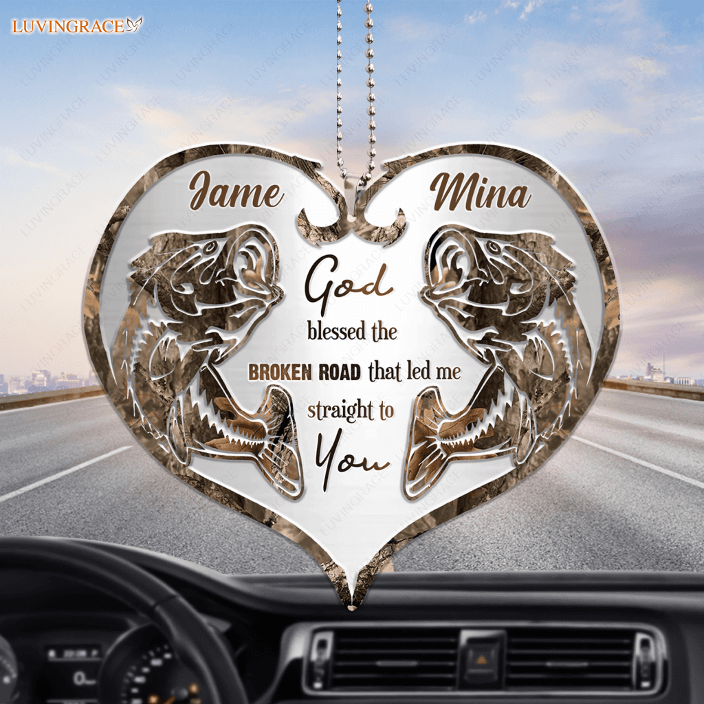 Bass Fishing God Blessed Personalized Ornament