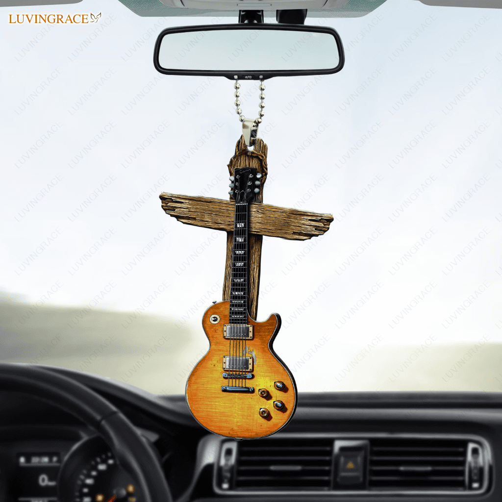 Bass Guitar Cross Ornament