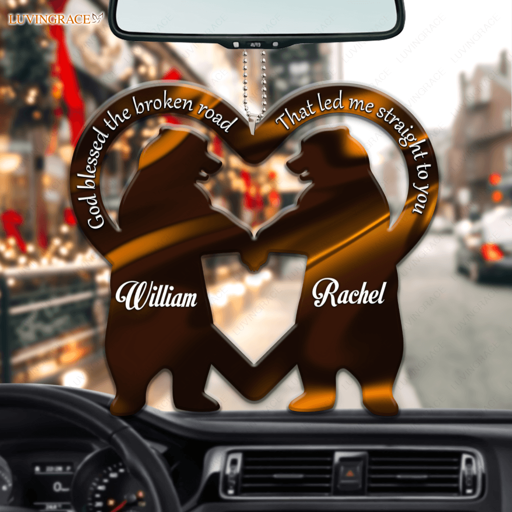 Bear Heart God Blessed Personalized Ornament