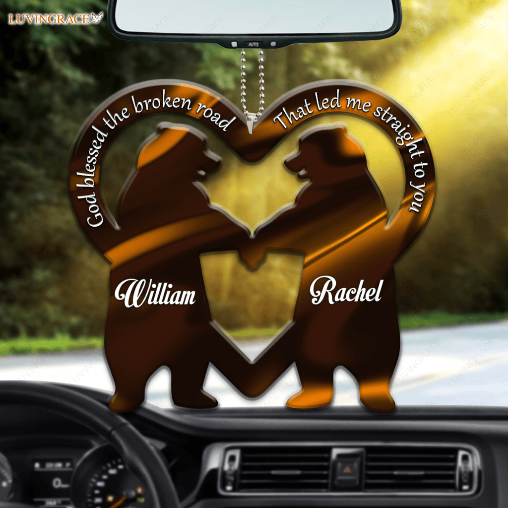 Bear Heart God Blessed Personalized Ornament