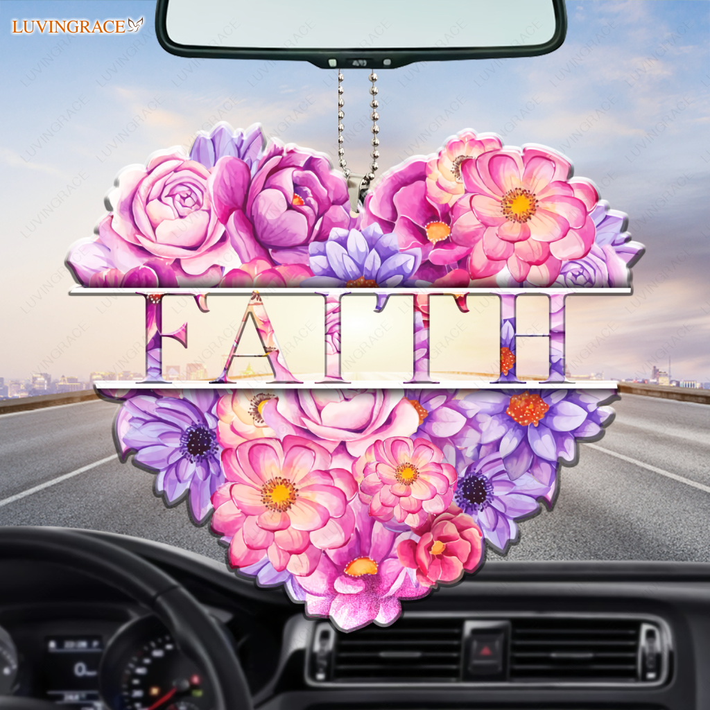 Beautiful Heart Filled With Flowers Faith Ornament