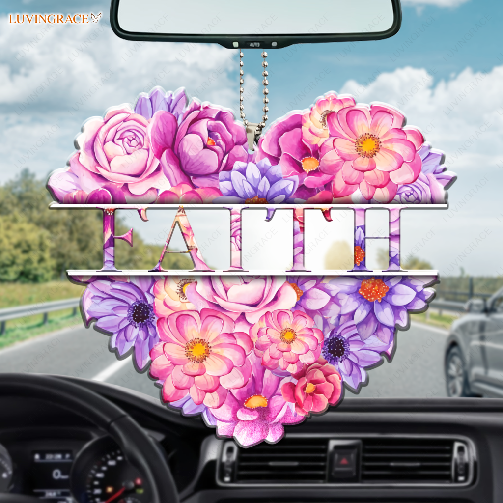Beautiful Heart Filled With Flowers Faith Ornament