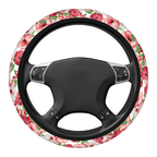 Beautiful Pink Hibiscus Car Steering Wheel Cover