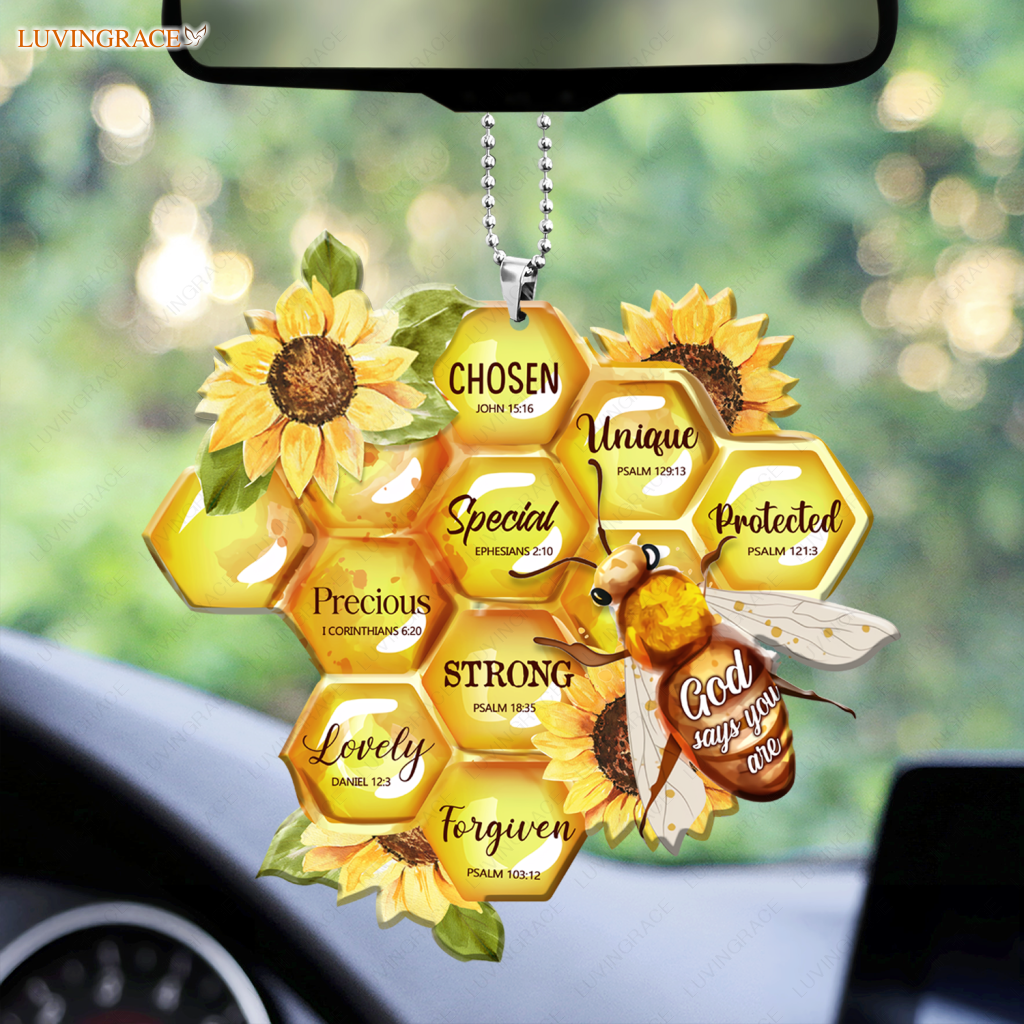 Bee And Honeycomb God Says You Are Ornament