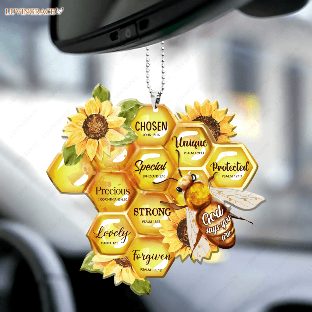 Bee And Honeycomb God Says You Are Ornament