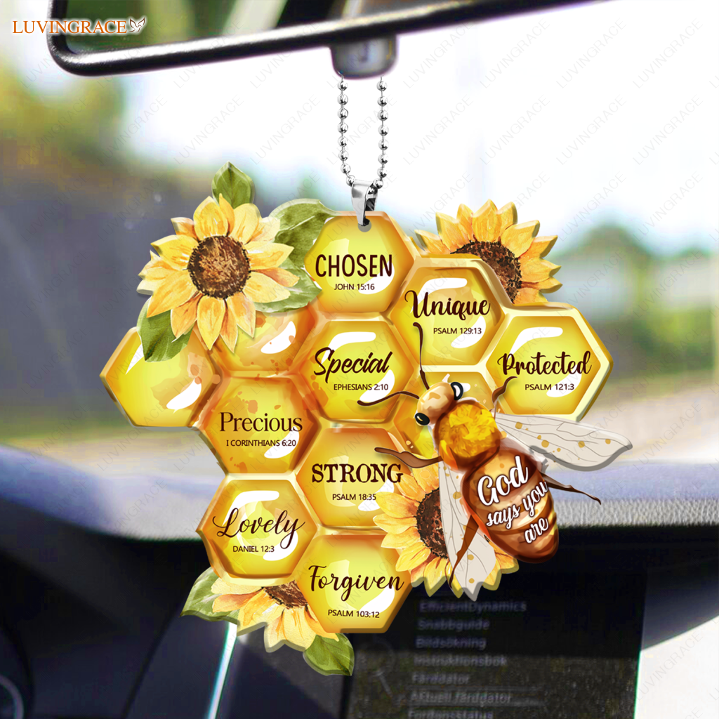 Bee And Honeycomb God Says You Are Ornament