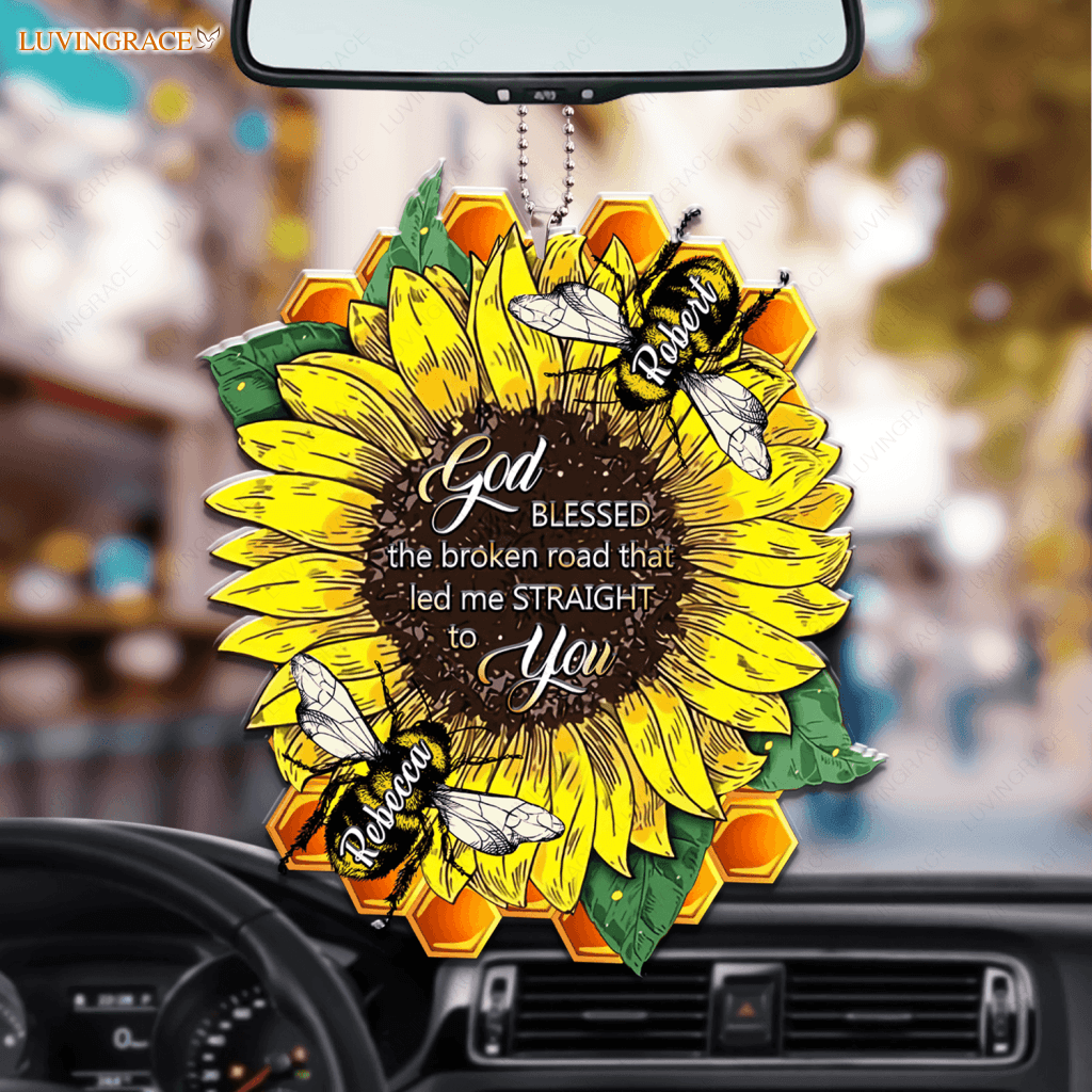 Bee Couple God Blessed Personalized Ornament