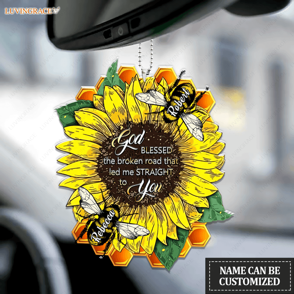 Bee Couple God Blessed Personalized Ornament