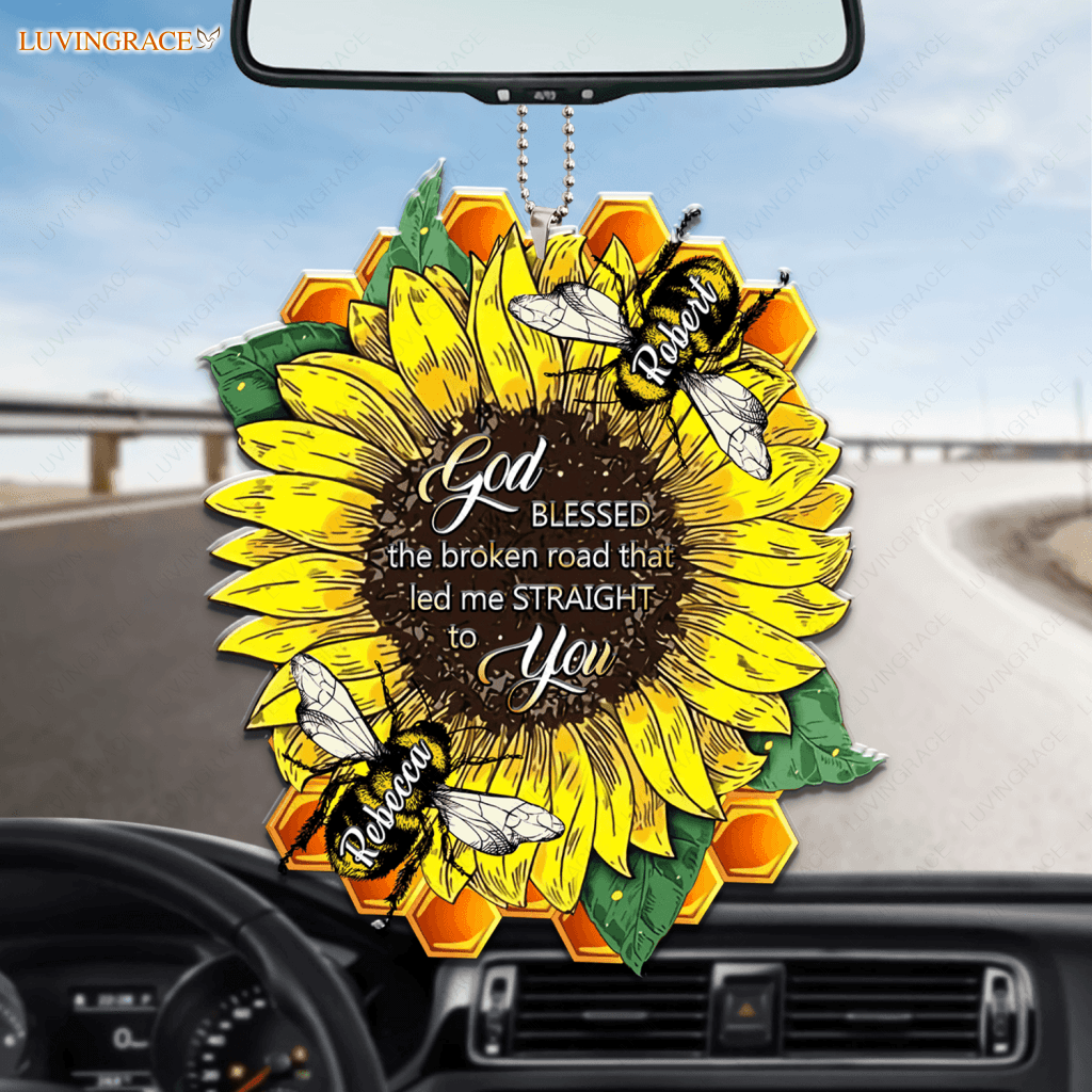 Bee Couple God Blessed Personalized Ornament