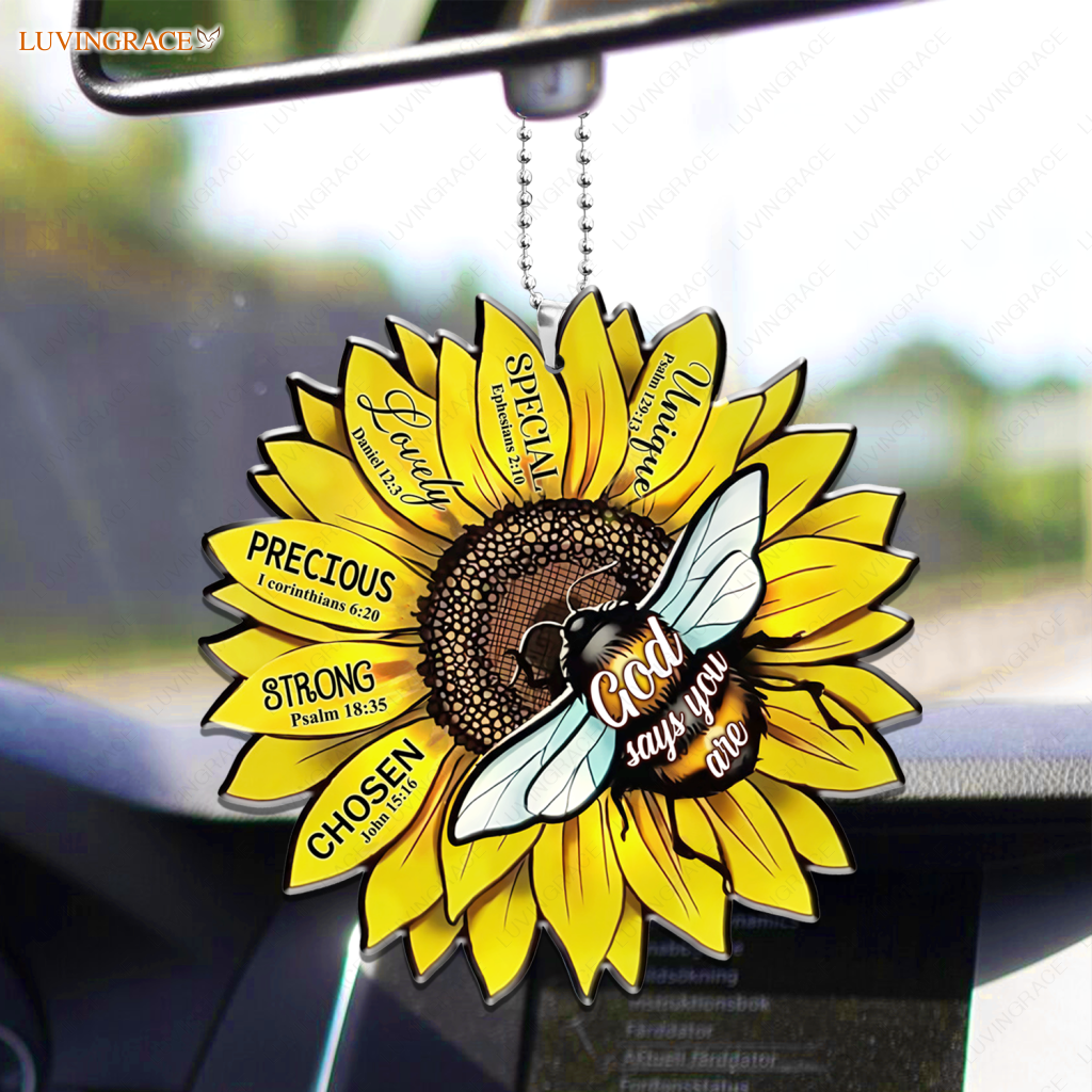 Bee Sunflower God Says You Are Ornament