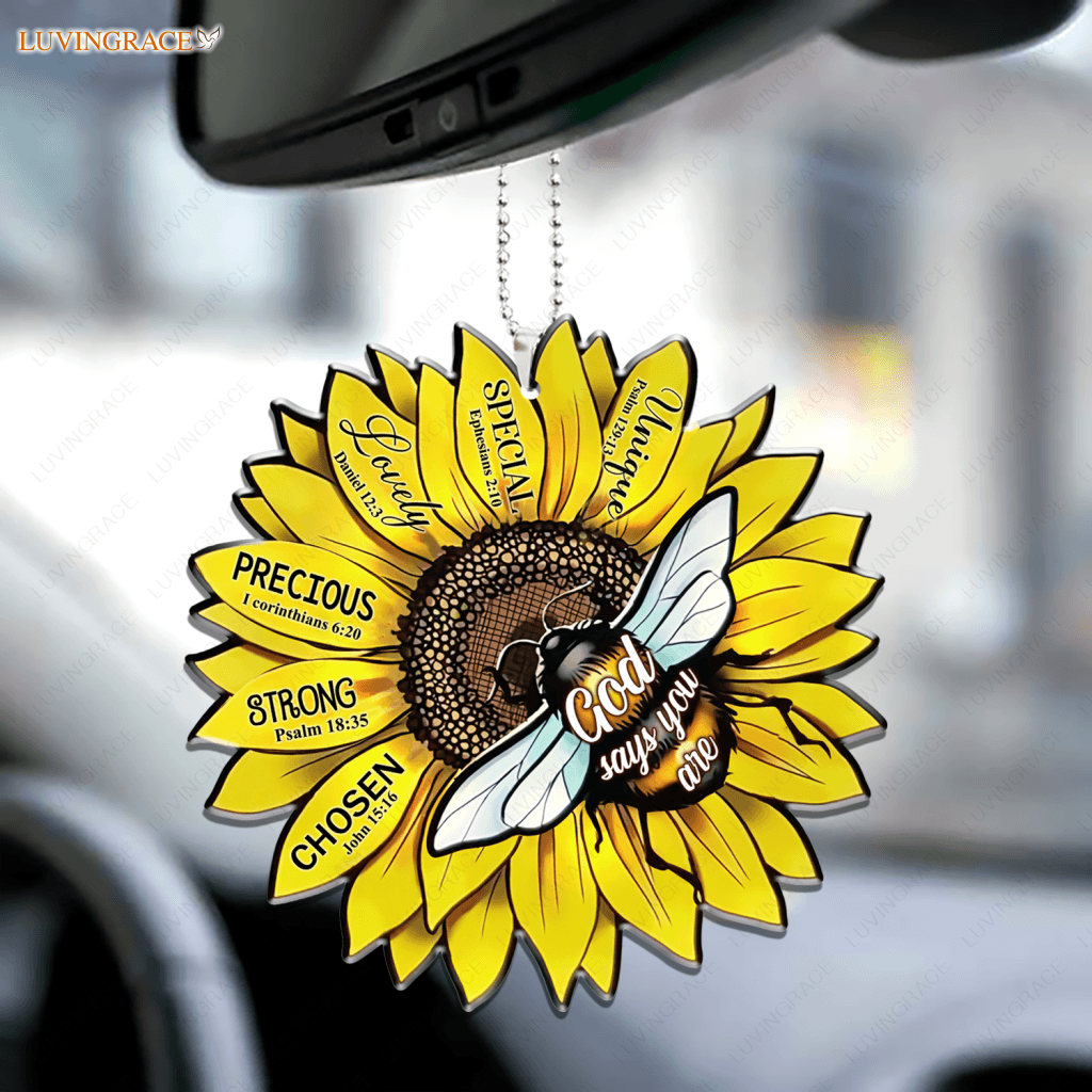 Bee Sunflower God Says You Are Ornament