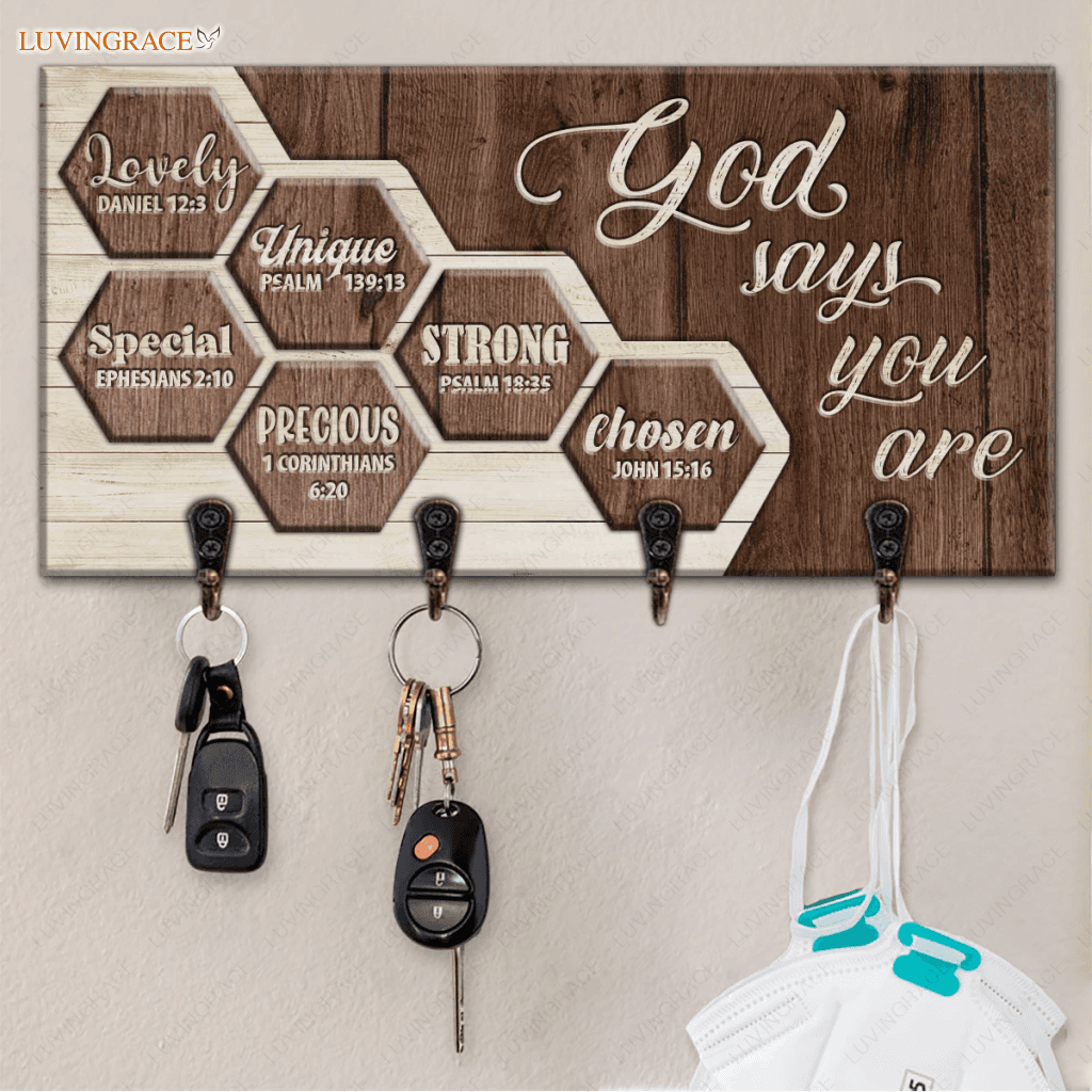 Beehive God Says You Are Key Hanger