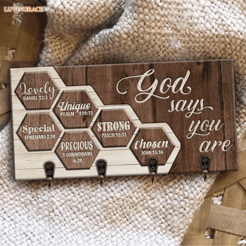 Beehive God Says You Are Key Hanger