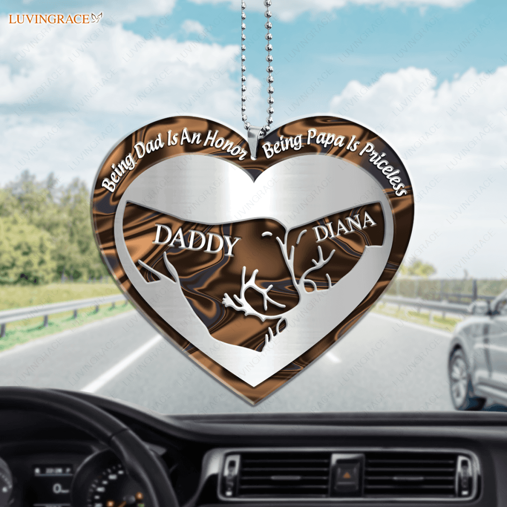 Being Dad Is An Honor Papa Priceless Personalized Ornament
