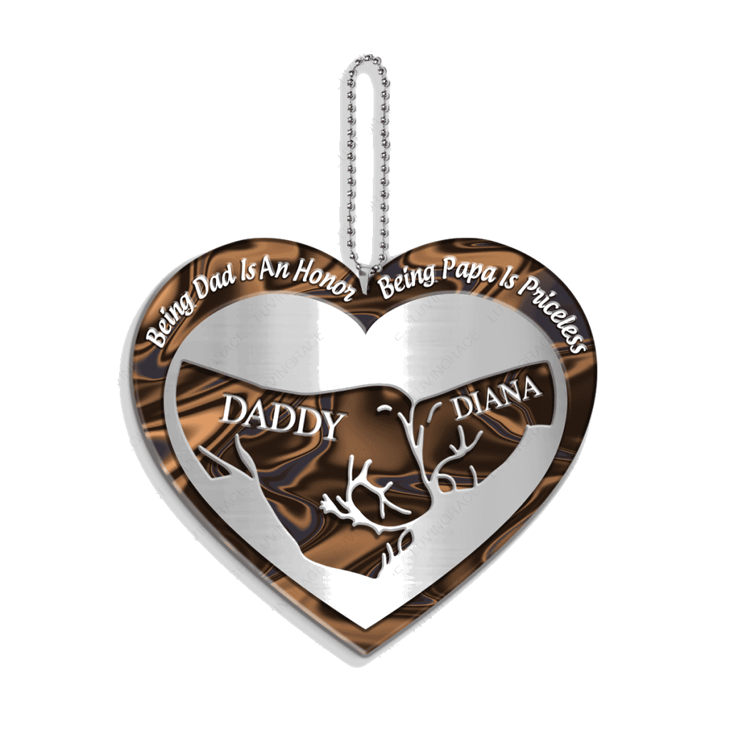 Being Dad Is An Honor Being Papa Is Priceless Personalized Ornament