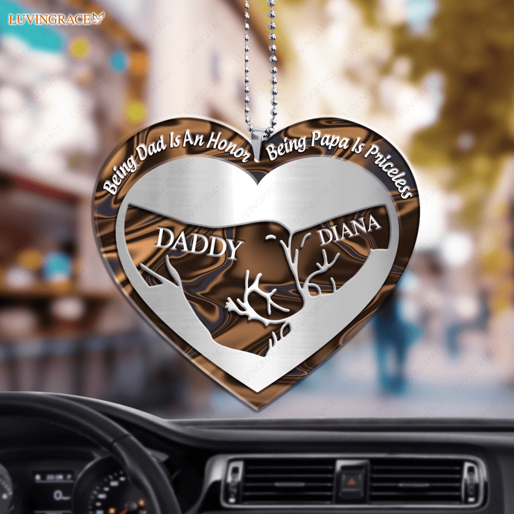 Being Dad Is An Honor Papa Priceless Personalized Ornament