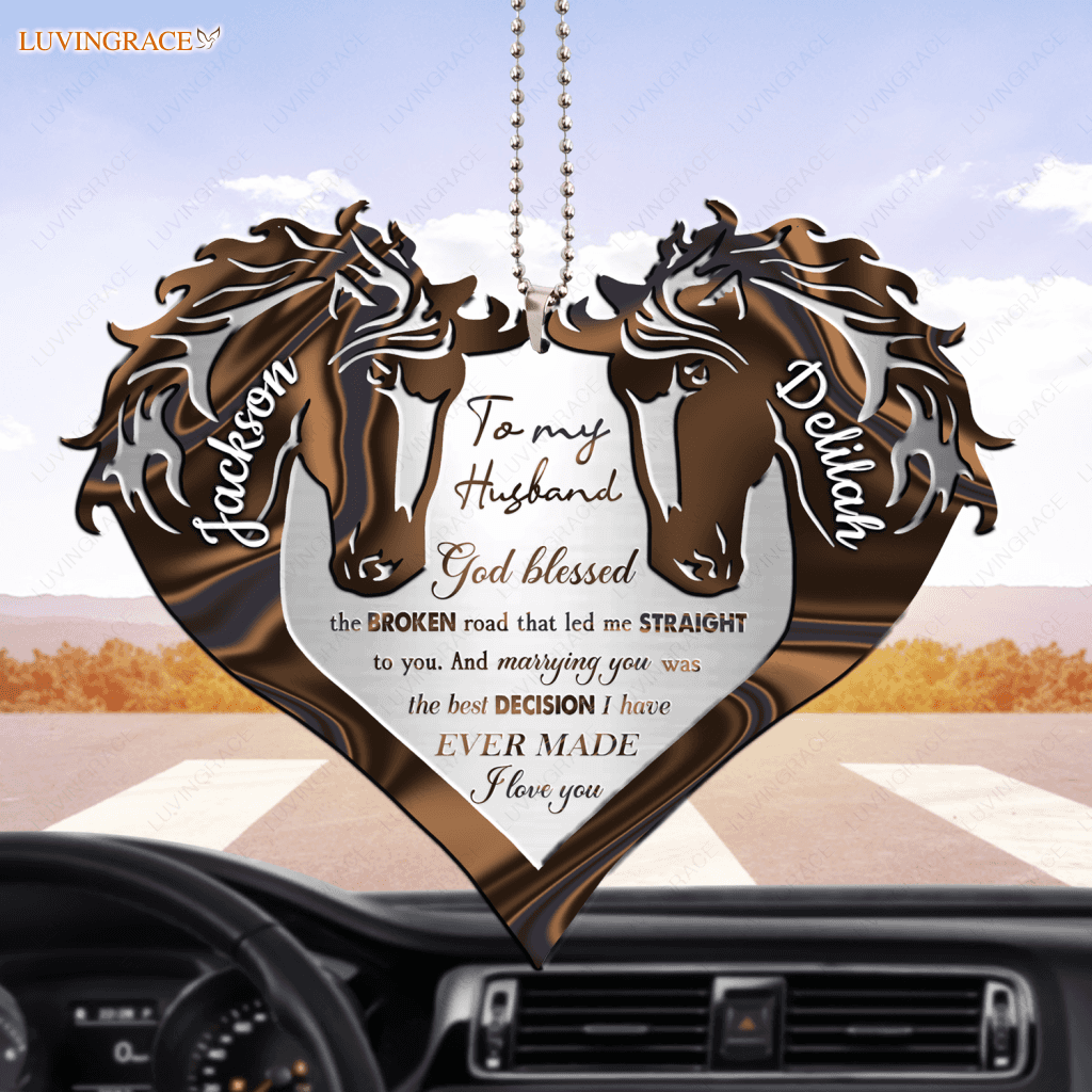 Best Decision God Blessed Horse Couple Personalized Ornament
