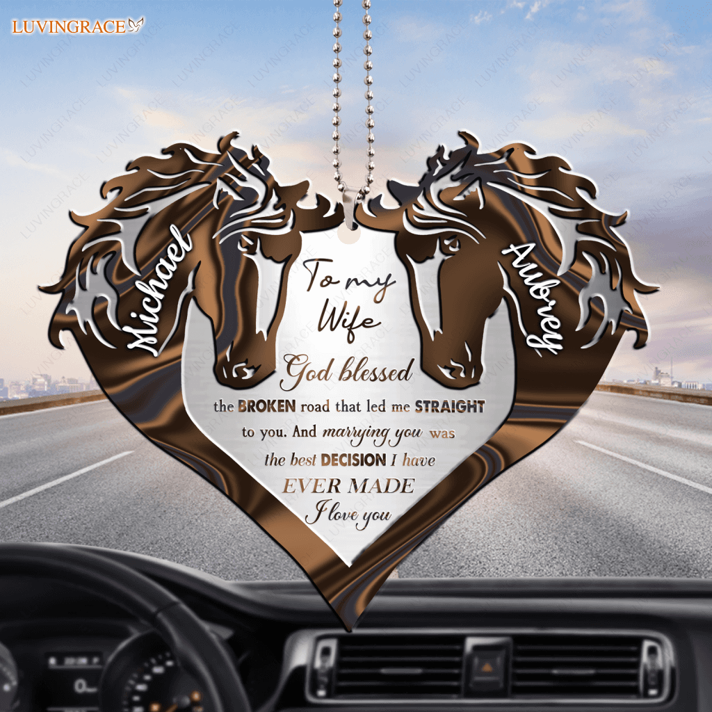Best Decision God Blessed Horse Couple Personalized Ornament