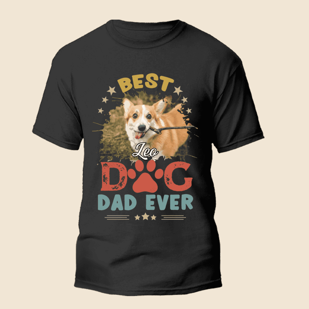 Best Dog Dad Ever Personalized Tshirt