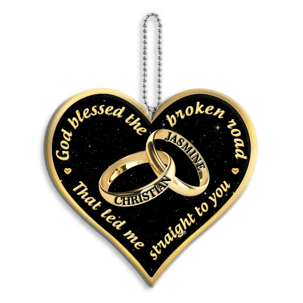 Best Gift For Couple God Blessed Couple Rings Personalized Ornament