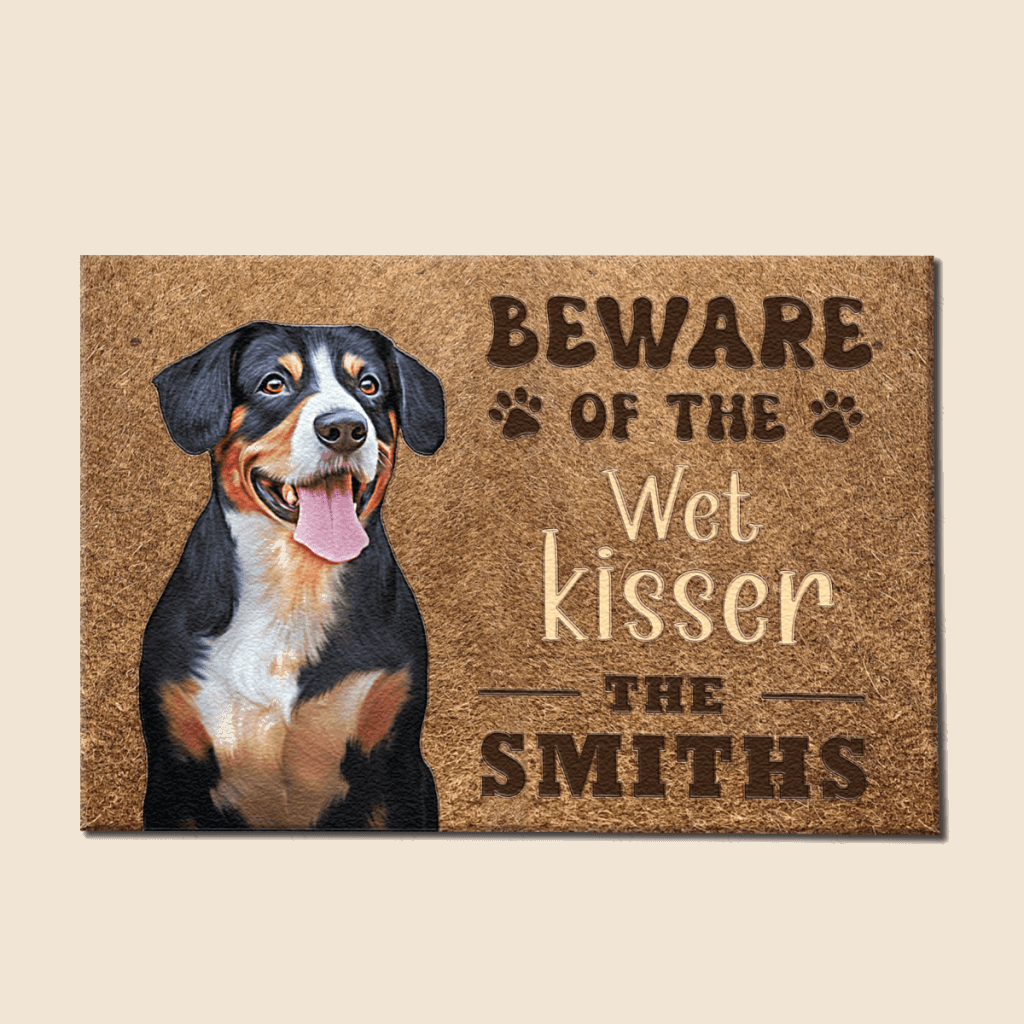 Beware of the wet kisser - Personalized Custom Doormat