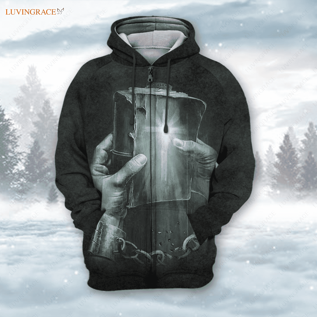 Bible Cross Christ Is The Same Hoodie Zipper / S