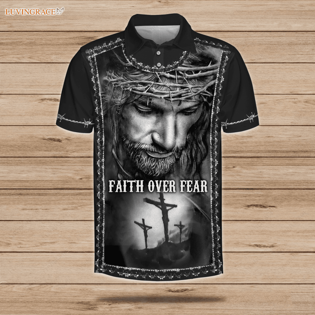 Black And White Jesus Polo Shirt