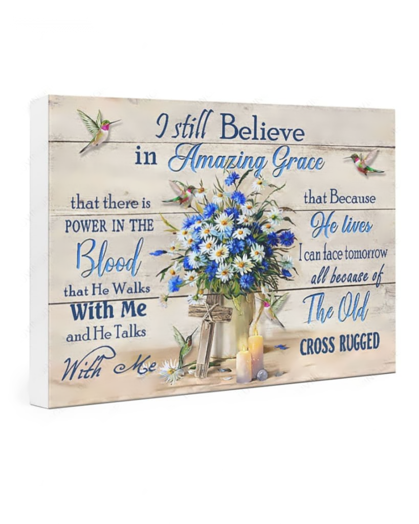 Blue Amazing Grace Gallery Wrapped Canvas Prints