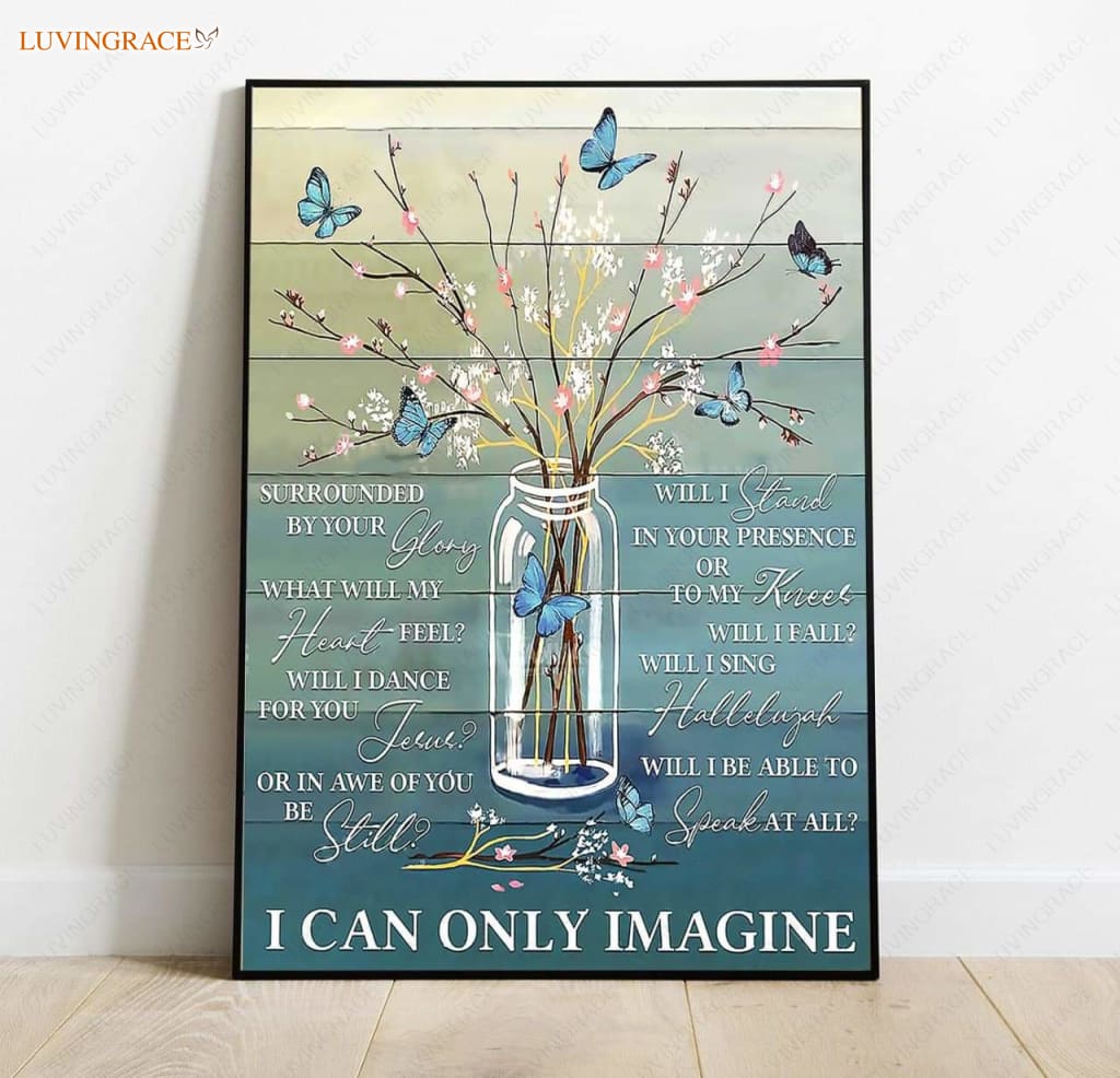 Blue Butterfly I Can Only Imagine Wall Art Canvas