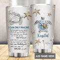 Blue Turtle Glory Personalized Tumbler