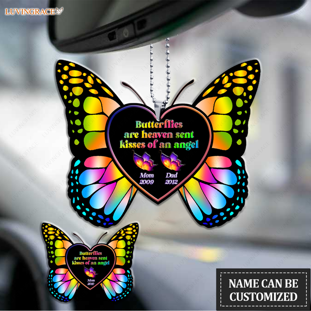 Butterflies Are Heaven Sent Kisses Of An Angel Personalized Ornament
