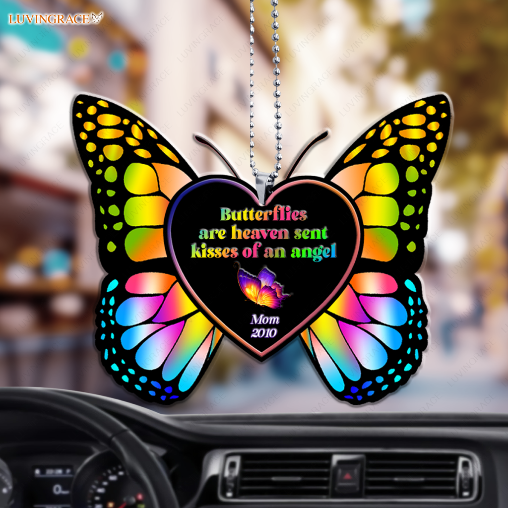 Butterflies Are Heaven Sent Kisses Of An Angel Personalized Ornament