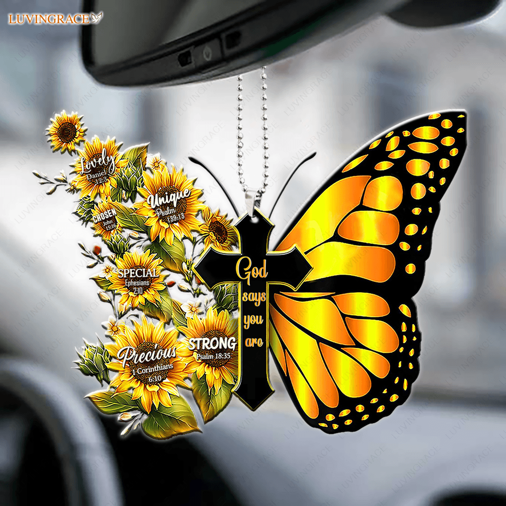 Butterfly Cross God Says You Are Ornament