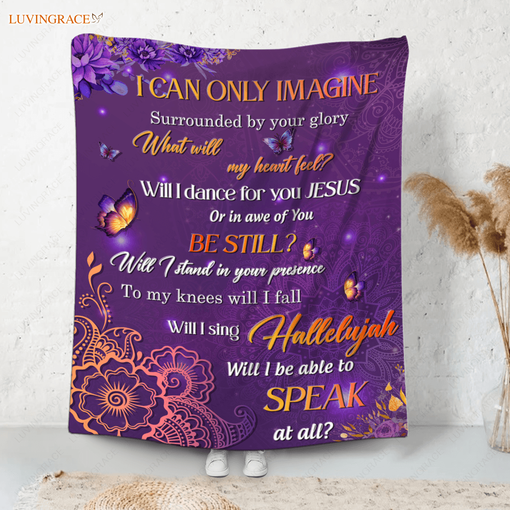 Butterfly Floral I Can Only Imagine Blanket 30 * 40 Inch (80*100 Cm)