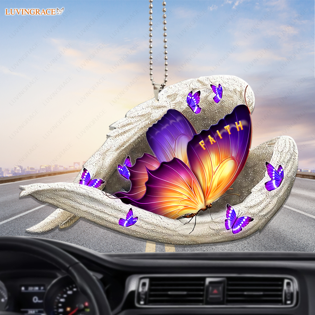 Butterfly Sleeping Angel Faith Ornament