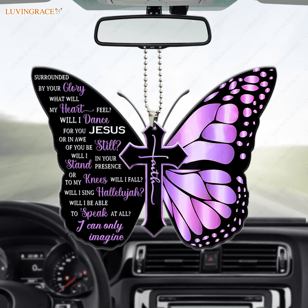 Butterfly Surrounded By The Glory Car Hanging Ornament