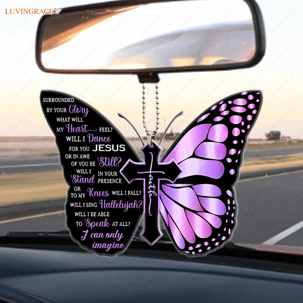 Butterfly Surrounded By The Glory Car Hanging Ornament