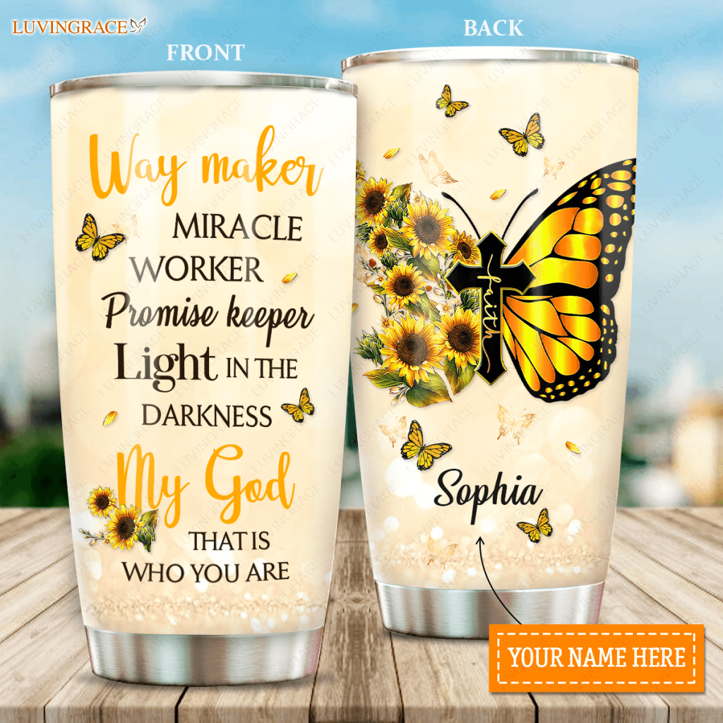 Butterfly Way Maker Customized Tumbler Tumbler