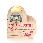 Butterfly Wedding Car God Blessed Personalized Candle Holder
