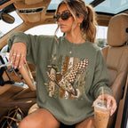 Camo Mallard Duck Sweatshirt, Retro Hunting Season Crewneck - For Him
