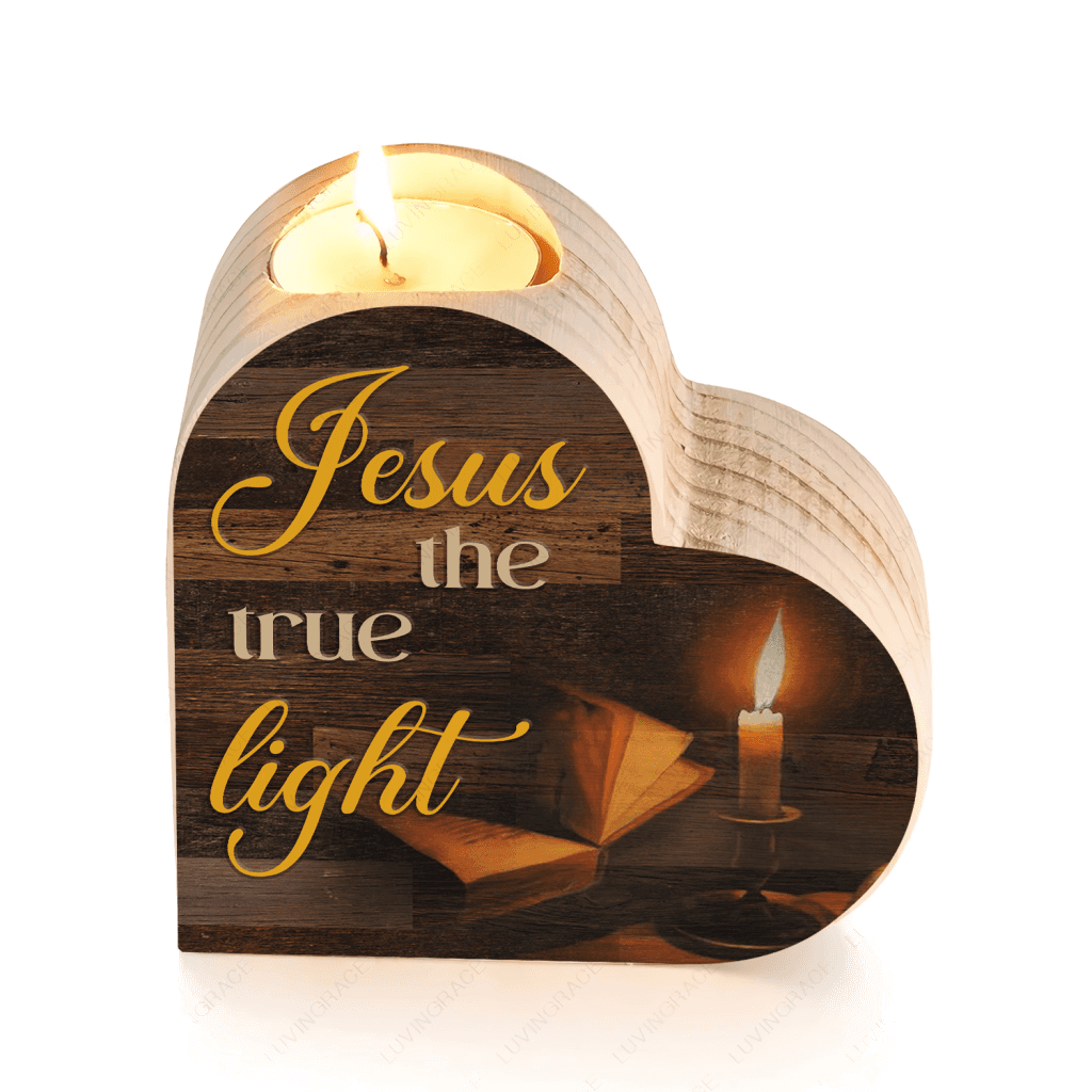 Candle And Bible Christian The True Light Candle Holder
