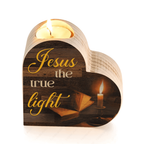 Candle And Bible Christian The True Light Candle Holder
