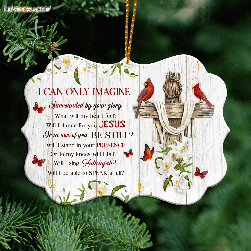 Cardinal And Lily Cross Surrounded By The Glory Ornament