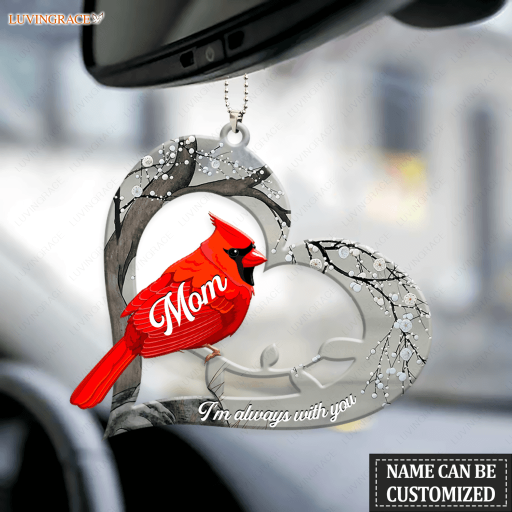Cardinal Bird Always With You Personalized Ornament
